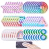 BRIFUTR 48 Pieces Calm Stickers for Anxiety Sensory Stickers, 6 Styles Fidget Tactile Rough Textured Strips, Reusable Sensory Strips Adhesives Anxiety Relief PEVA 48pcs 5 81FLMlCLLRL