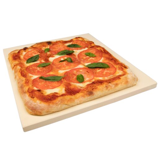 CucinaPro Pizza Stone for Oven, Grill, BBQ- Extra Thick 5/8" Cordierite Rectangular Baking Stone for Better Cooking- 16" x 14" Pan- Holds High Temperature Perfectly For Crispy Crust- Kitchen Must Have 16" x 14"