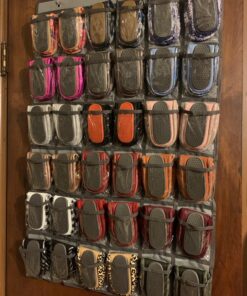 KEEPJOY Classroom Pocket Charts for Cell Phone Calculator Holders, Pocket Organizer for Cell Phone Jail with 30 Clear Pockets Chart Size 33.5 x 24.5 Inch Classroom Pocket Storage (Beige) Beige 23 81FMVhKaJ0L