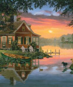 Alternative view of White Mountain Puzzles Friends in Summer - 1000 Piece Jigsaw Puzzle