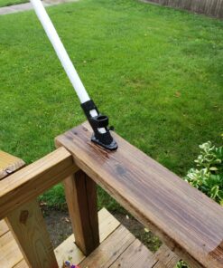 Evergreen Flag Bracket Two-Position 45 and 90 Degree | Cast Iron | Black | Hardware Incl | Outdoor Home and Garden Décor | Residential or Commercial | Wood Metal Plastic Pole - Not Included | 29 81FOFwdyxTL