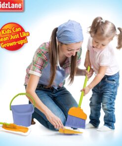 Kidzlane Kids Cleaning Set for Toddlers | Kids Broom Set for Kids for Play | Mop and Cleaning Toys Set | Kids Broom and mop Set for Toddlers | Cleaning Toys for Kids Ages 4-8 and Older Housekeeping 24 81FPeHfiJlL