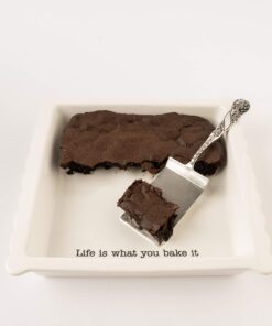 Mud Pie Brownie Baker Set, 3.35H X 13.4L X 13.1W, White 8 81FS5 rgVnL