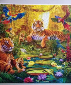 Buffalo Games - Signature Collection - Tiger Family in the Jungle - 1000 Piece Jigsaw Puzzle Multicolor, 26.75"L X 19.75"W 19 81FSHt 59 L