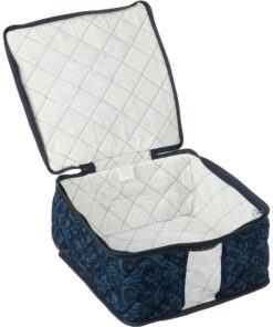 Alternative view of Homewear 8-Piece Hudson Damask China Storage Container Set, Navy