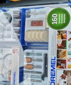 Dremel Rotary Tool Accessory Kit- 710-08- 160- EZ Lock Technology- 1/8 inch Shank- Cutting Bits, Polishing Wheel And Compound, Sanding Disc And Drum, Carving, Sharpening, And Engraving 160-Pieces 34 81FTCOpJVL