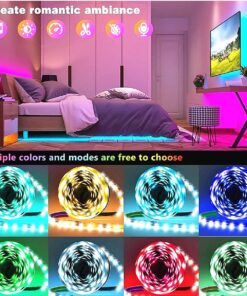 Tenmiro Led Lights for Bedroom 100ft (2 Rolls of 50ft) Music Sync Color Changing Strip Lights with Remote and App Control RGB Strip, for Room Home Party Decoration 29 81FVlmTevEL