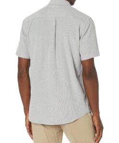 Amazon Essentials Men's Regular-Fit Short-Sleeve Pocket Oxford Shirt XX-Large Grey 8 81FWAklRLXL