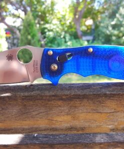 Spyderco Manix 2 Lightweight Signature Knife with 3.37" CTS BD1 Steel Blade and Translucent Blue FRCP Handle - PlainEdge - C101PBL2 48 81FXNg8qGlL