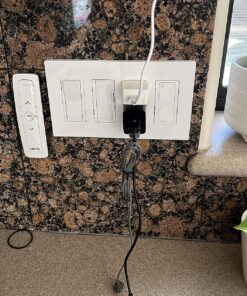 Lutron Claro 4 Gang Decorator/Rocker Wallplate, Gloss, White (1-Pack) | CW-4-WH 1 Pack 26 81FZeE9lEEL