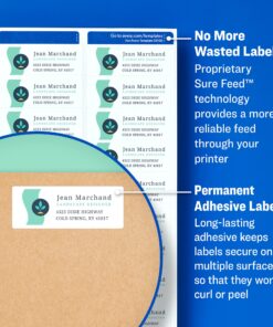 Avery 5160 Easy Peel Address Labels , White, 1 x 2-5/8 Inch, 3,000 Count (Pack of 1) 3000 labels 11 81FaWk17XnL