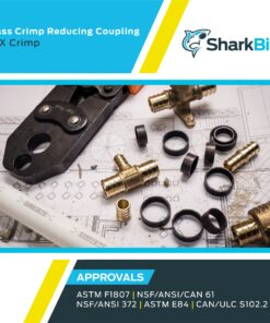 SharkBite 1/2 x 3/4 Inch Crimp Reducing Coupling, Brass Plumbing Fitting, PEX Pipe, PE-RT, UC058LFA 1/2 in. x 3/4 in. Copper 9 81Fb3RBwKEL
