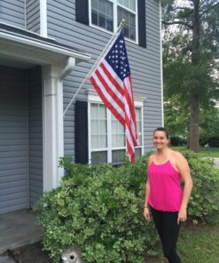 Grace Alley Flag Pole: 6 Foot Tangle Free Spinning Flag Pole. Residential or Commercial Flag Pole. Wind Resistant/Rust Free. (White) White 29 81FdCVpkjPL