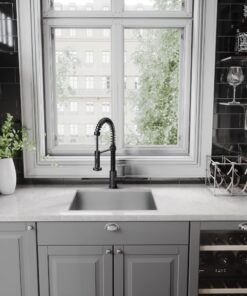 VIGO VG02001MB 19" H Edison Single-Handle with Pull-Down Sprayer Kitchen Faucet in Matte Black 28 81FdiP7fOiL