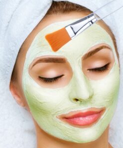 Facial Mask Brush Makeup Brushes Cosmetic Tools with Clear Plastic Handle, 5 Pack (Silver with Yellow Brush) Silver with Yellow Brush 14 81Ff5BLfSLL