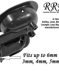 Reliable Recliner Replacement Parts Handle Small Oval Black Plastic Pull Recliner Handle 3" by 3.5" Handle Only Fits 3mm & 6mm Cables (Car Door Flapper Style) Chair Release for Sofa, Couch or Recliner Black Small Flapper Plastic 14 81FhO6p04L