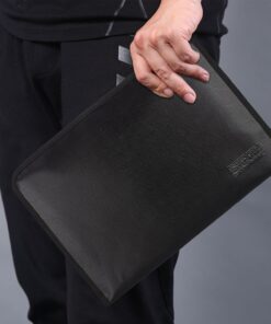 Expanding File Folder Important Document Organizer Fireproof & Waterproof Document Bag with A4 Size 3 Pockets Zipper Closure Non-Itchy Silicone Coated Portable Filing Wallet Pouch(14.3inx9.8inx1.6in) Black,3 Pockets 8 81FhhYPHvJL 2