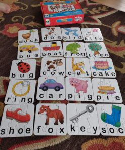 The Learning Journey: Match It! - Spelling - 20 Piece Self-Correcting Spelling Puzzle for Three and Four Letter Words with Matching Images - Learning Toys for 4 Year Olds - Award Winning Toys 29 81FiANOaT2L