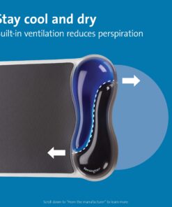 Kensington Duo Gel Mouse Pad with Wrist Rest - Blue (K62401AM),9.625*6.625 inches 24 81FiPBskPEL