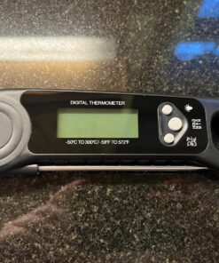 AMMZO Digital Meat Thermometer for Grilling, Instant Read Food Thermometer Waterproof with Backlight for Cooking, Deep Fry, BBQ, Grill, Smoker and Roast Black 52 81FlaSRiIL