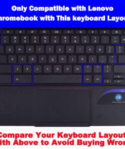 Alternative view of FORITO Keyboard Cover Compatible with 2019/2018 Lenovo Chromebook C330 11.6" /Flex 11 Chromebook 11.6" /Chromebook N20 N21 N22 N23 100e 300e 500e 11.6" - Rainbow