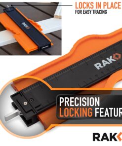 RAK Contour Gauge - Christmas Gifts for Dad - 10 Inch Edge Profile Measuring Tool with Lock - Adjustable Irregular Shape Outline of Flooring, Laying Tile, Woodwork, Construction - Stocking Stuffers 15 81Fm4e8YL