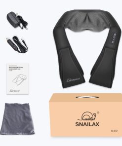 Snailax Shiatsu Neck and Shoulder Massager - Back Massager with Heat, Deep Kneading Electric Massage Pillow for Neck, Back, Shoulder,Foot,Body Black 632 28 81Fn5U6YsoL
