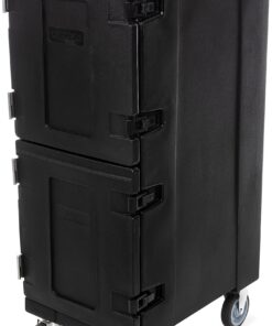 Carlisle FoodService Products Cateraide Insulated Front Loading Food Pan Carrier Double Carrier with Casters and Handles for Catering, Events, And Restaurants, Plastic, 10 Full Pans, Black 21 81FnQPIM6S