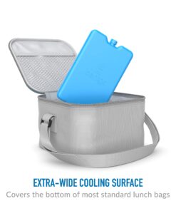 Bentgo Ice Lunch Chillers - Ultra-Thin Ice Packs Perfect for Everyday Use in Lunch Bags, Lunch Boxes and Coolers - 4 Pack (Blue) Blue 26 81FobYA7B4L