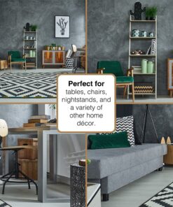 SoftTouch 2 1/2" Round Reusable Carpet Bottom Furniture Caster Cups to Protect Hardwood, Tile or Laminate Floors, Brown (4 Pack) Brown/Gray 2-1/2 Inch 10 81FqF2V01TL