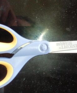 Westcott 13901 8-Inch Titanium Scissors For Office and Home, Yellow/Gray, 2 Pack 45 81FrX7z5pfL