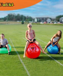 WALIKI Hopper Ball for Kids| Hippity Hop | Jumping Hopping Therapy Ball | Birthday Gift | Blue | Ages: 3-6 | 18"/45CM Ages: 3-6 (18"/45CM) 25 81FsJEER5FL
