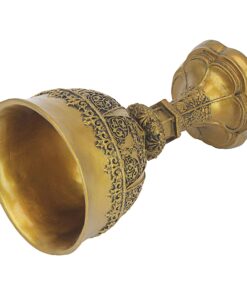 Design Toscano Golden Chalice of King Arthur Medieval Décor Decorative Gothic Goblet Sculpture, 5 Inches Wide, 5 Inches Deep, 9 Inches High, Metallic Gold Finish 20 81FsnrLCu3L