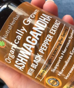 NUTRAHERBALS Ashwagandha Supplement Made with Premium Ashwaganda Root Powder 1200mg with Black Pepper Extract for Increased Absorption - 120 Vegi Capsules 21 81Fsq7ejvL