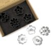 JOKUMO Flower Blossom Cookie Cutters Set – 8 PC High Grade 430 Stainless Steel – A Truly Unique set for Flower Lovers 28 81FtoLvaaXL