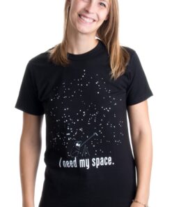 I Need My Space Unisex T-Shirt Cheesey, Funny Astronomy Humor Tee Large Black 9 81FtrLieVxL