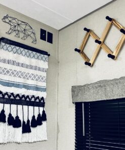 MyGift 10 Hook Burnt Wood Wall Mounted Expandable Accordion Peg Coat Rack Hanger for Entryway, Mudroom or Garage 1 Rack 28 81FuBztk6BL