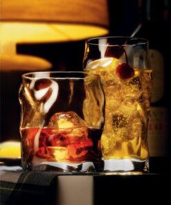 Alternative view of Bormioli Rocco Sorgente Double Old Fashioned Glasses, 14.25 ounces, White, 4 Count (Pack of 1) 4 Count (Pack of 1) Standard Packaging