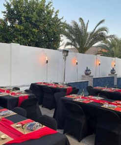 Surmente Tablecloth 90 x 132-Inch Rectangular Polyester Table Cloth for Weddings, Banquets, or Restaurants (Black) ……… 90x132 in, 1 Pack Black 27 81Fx0qBJxBL