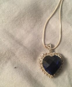 Amanda Rose Collection Heart of the Ocean Pendant Necklace in Sterling Silver (12ct tw) 18 Inch Sterling Silver Chain |Lab Created Ruby or Lab Created Sapphire | Gifts for women Created Blue and White Sapphire 14 81FxAVMfBGL