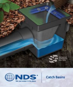 NDS 1200FFRTL Square Catch Basin Drain, Clog-Free Drainage and Infiltration Systems, Removable Filter 12 Inch, Gray, 12 19 81FyM4CkebL