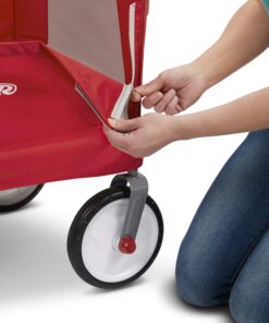 Radio Flyer 3-In-1 EZ Folding, Outdoor Collapsible Wagon for Kids & Cargo, Red Folding Wagon Canopy 50 81FzVcbFc7L