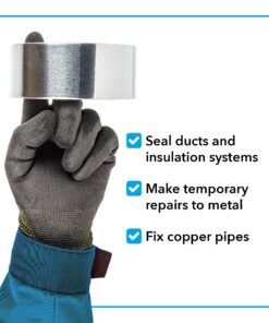 IMPRESA - Aluminum Foil Tape for Sealing and Patching Hot and Cold HVAC, Ducts, Pipes - Insulation Home and Commercial - 1.9 Inches Wide (150 Feet/50 Yards) 30 81G pbJvKIL
