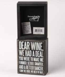 Primitives by Kathy 27179 Box Sign, 4" x 5", Dear Wine… 9 81G2NDC7eQL