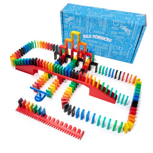 Bulk Dominoes Pro-Domino Kit | Dominoes Set, STEM STEAM Small Toys, Family Games for Kids, Toys, Building, Toppling, Chain Reaction Sets (Starter) Starter