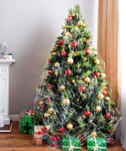 CREGEAR Stretch Wrap Film, Shrink Wrap Roll(15"x1000 Feetx60 Gauge, 4 Pack) with Rolling Handles, Industrial Strength Self-Adhering Plastic Wrap for Moving Packing Wrapping & Pallet Wrap, Clear Clear-15*1000*60-4pack 13 81G2rHLddL