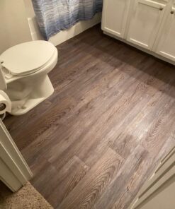 Tivoli II Self Adhesive Vinyl Floor Planks, 10 Pack - 6" x 36", Silver Spruce - Peel & Stick, DIY Flooring - Natural Wood Grain Feel for Kitchen, Dining Room & Bedrooms by Achim Home Decor Wood look 10 Planks 54 81G3vcTFPL