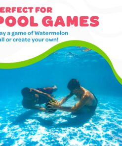 Watermelon Ball The Original Pool Toys for Kids Ages 8-12 - 9 Inch Pool Ball for Teens, Adults, Family - Pool Games, Pool Toys, Fun Swimming Pool Games, Water Football, Tag, Diving and Beach Ball Play 9 inch Ball - Green 20 81G4Sww1aNL