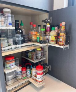 Vertical Spice - Cabinet Mounted Spice Rack Organizer - 3 Drawers, 30 Capacity - Sliding Cabinet Organizer - Pullout Shelves for Pantry Organization - Seasoning Storage - 6.9'' W x 10.75'' H x 10.6" D 6.9" W x 10.75" H x 10.6" D (222x2x11 DC) 47 81G5xqhJkhL