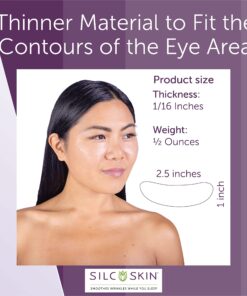 SilcSkin Silicone Eye Pads for Fine Lines, Crepey Skin, and Puffiness - Reusable Overnight Face Pads - 1 Pack 6 Count (Pack of 1) 12 81G65pFHVlL